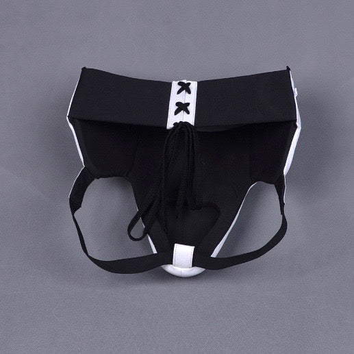 Leather Groin Guard- White